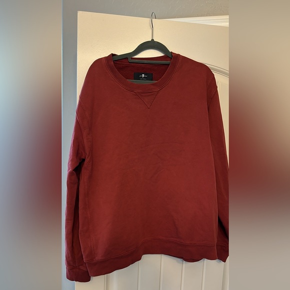 7 For All Mankind - Red Sweatshirt - Picture 1 of 3